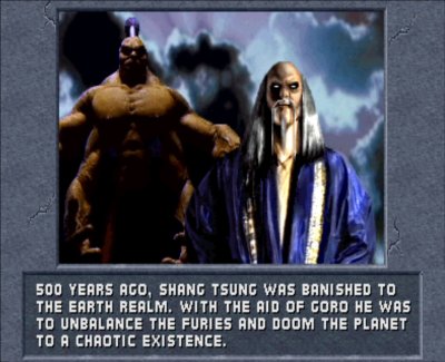 Goro and Shang Tsung appear in one of MKII’s attract screens which tells the story up to this point. mk2_11